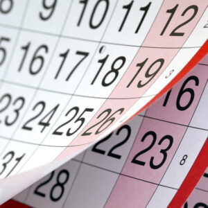 Calendar of dates
